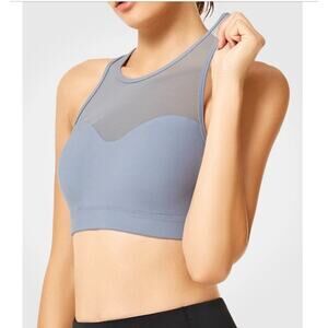 Yvette Black Mesh High Impact Yvette Sports Bra Sz 34D NWT